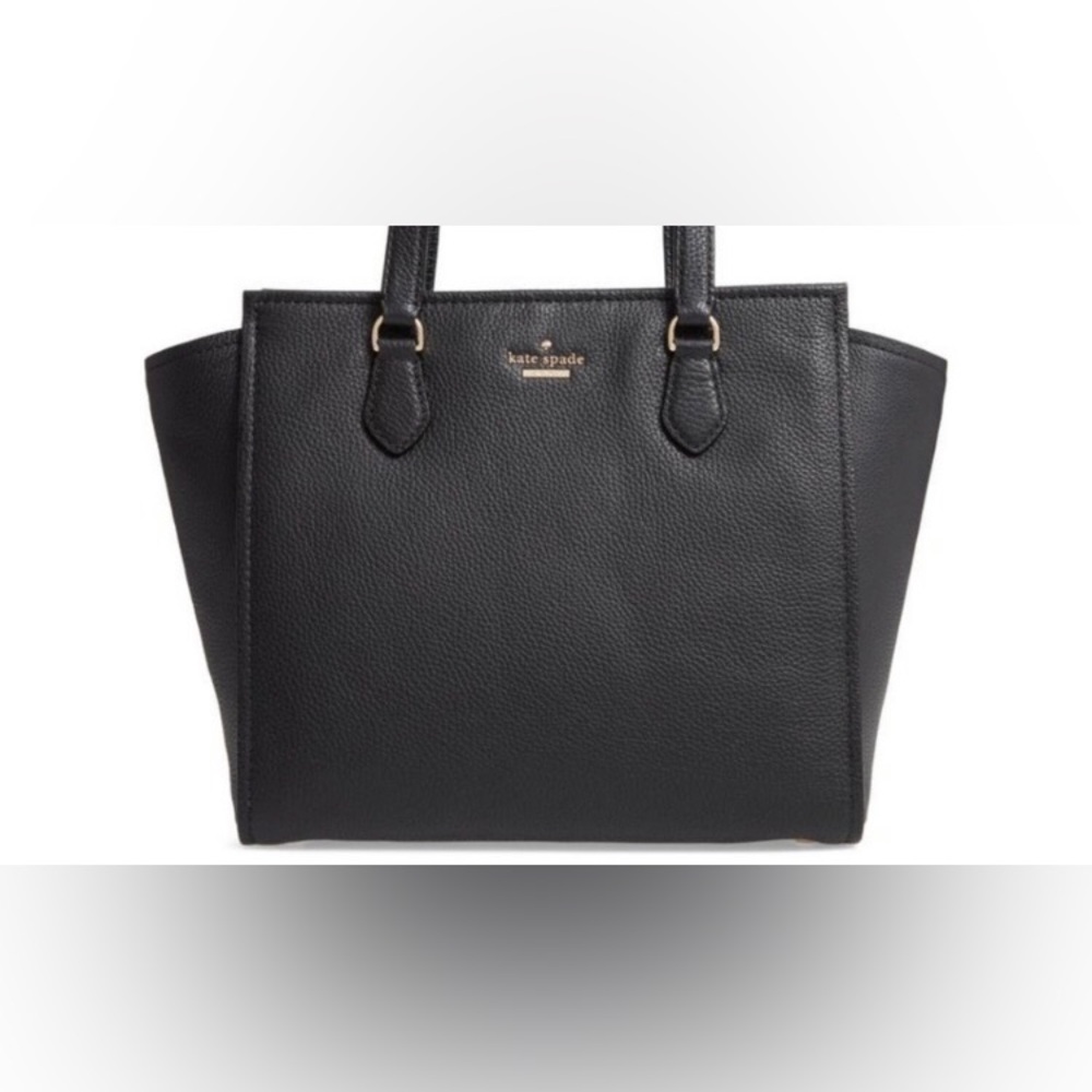 Kate Spade Black Leather Medium Jackson Street Hayden Tote